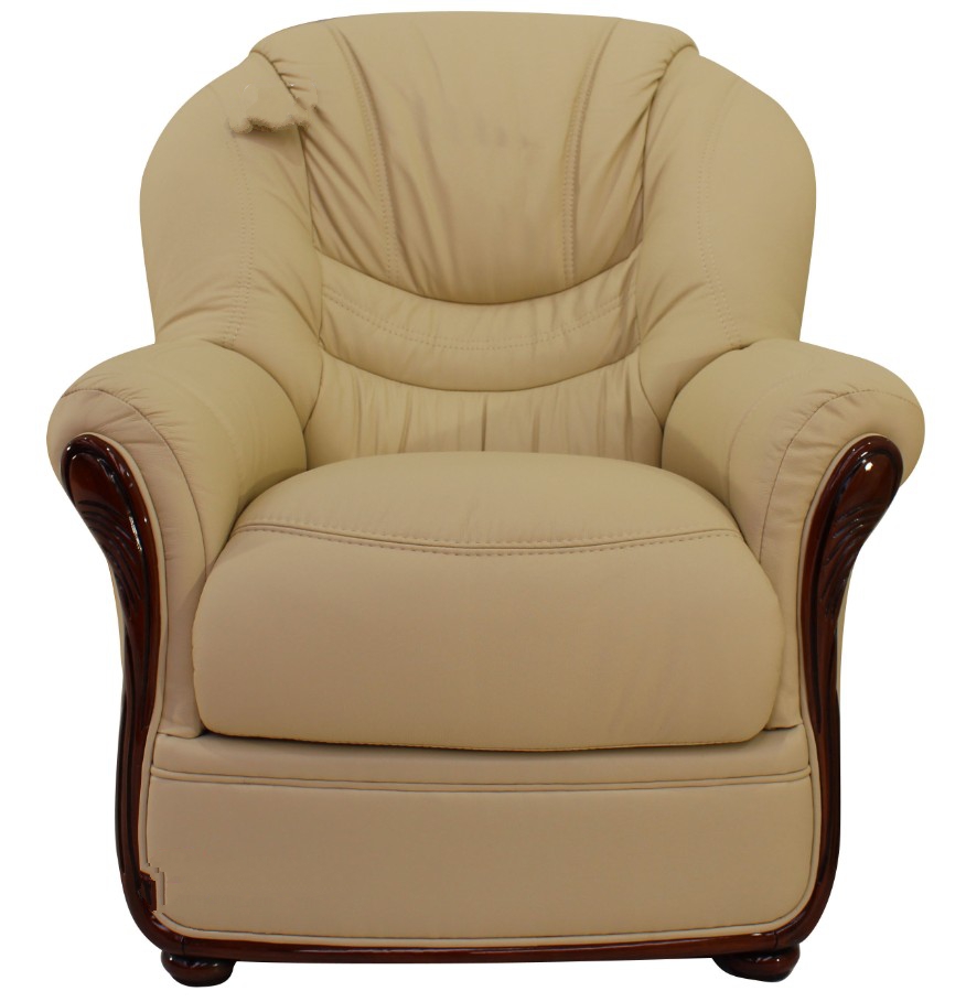 Product photograph of Colorado Handmade Sofa Armchair Genuine Italian Cream Real Leather from Chesterfield Sofas