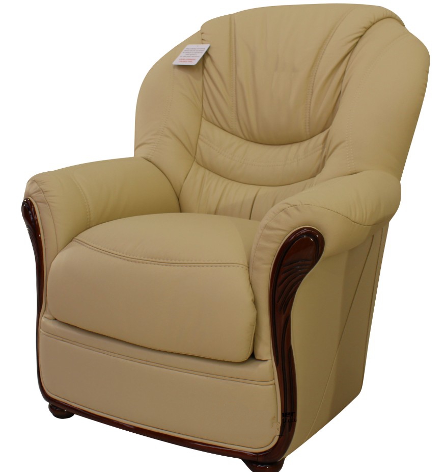 Product photograph of Colorado Handmade Sofa Armchair Genuine Italian Cream Real Leather from Chesterfield Sofas.