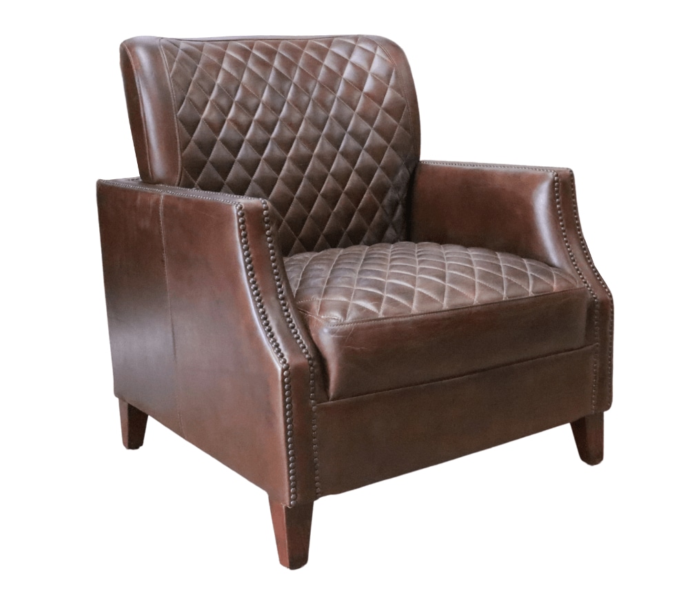 Product photograph of Constantine Handmade Armchair Vintage Brown Distressed Real Leather from Chesterfield Sofas