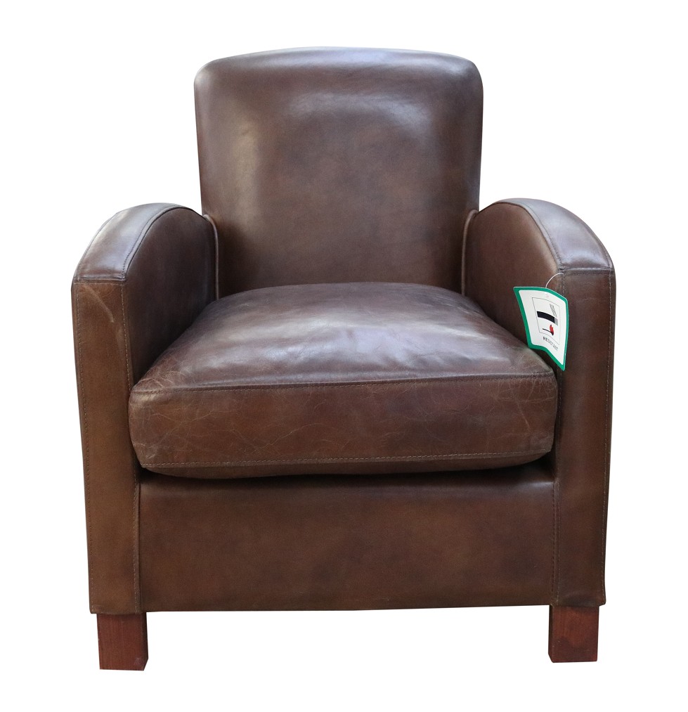 Product photograph of Corey Genuine Vintage Chair Distressed Brown Real Leather from Chesterfield Sofas.