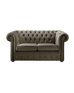Chesterfield 2 Seater Fabric  Malta Taupe 08 Sofa