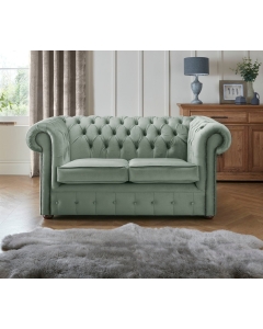 Chesterfield 2 Seater Fabric Malta Seaspray 11 Sofa