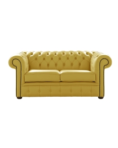 Chesterfield 2 Seater Shelly Deluca Leather Sofa Settee Bespoke In Classic Style