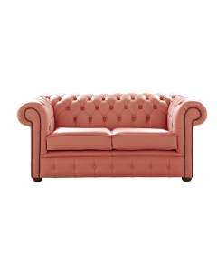 Chesterfield 2 Seater Shelly Tuscany Leather Sofa Settee Bespoke In Classic Style