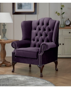 Chesterfield Carlton Flat Wing Armchairs Malta Amethyst 03