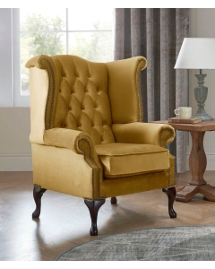 Chesterfield Queen Anne Beatrice Armchairs Malta Gold 13