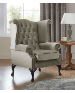 Chesterfield Queen Anne Beatrice Armchairs Malta Putty 09