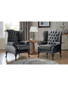 Carlton Flat Wing Armchairs Malta Slate 05