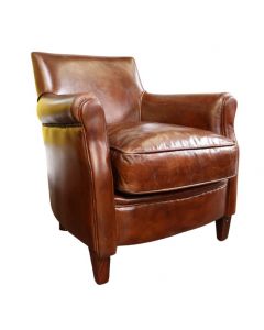 Alfie Handmade Vintage Brown Distressed Real Leather Chair