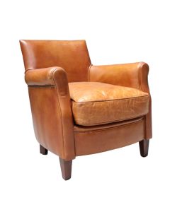Alfie Handmade Vintage Tan Distressed Real Leather Chair