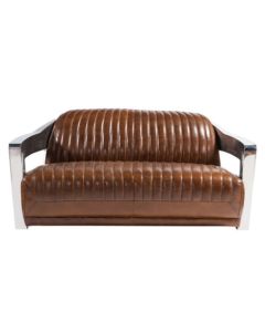 Aviator Vintage Retro 3 Seater Distressed Leather Sofa