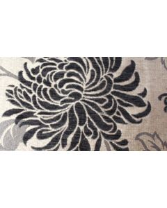 Balcony Floral Black Free Fabric Swatch Sample