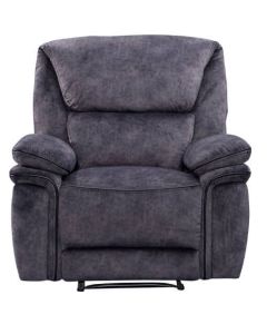 Brooklyn Genuine Reclining Armchair Charcoal Grey Real Fabric In Stock