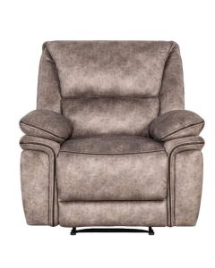 Brooklyn Genuine Reclining Armchair Taupe Real Fabric In Stock