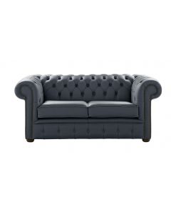 Chesterfield 2 Seater Shelly Knight Leather Sofa Settee Bespoke In Classic Style