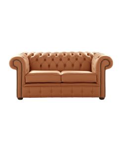 Chesterfield 2 Seater Shelly Saddle Leather Sofa Settee Bespoke In Classic Style