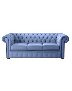 Chesterfield 3 Seater Shelly Iceblast Leather Sofa Bespoke In Classic Style