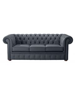 Chesterfield 3 Seater Shelly Knight Leather Sofa Bespoke In Classic Style