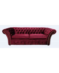 Chesterfield 3 Seater Velvet Rosso Red Sofa Bespoke In Balmoral Style  