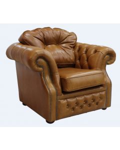 Chesterfield Armchair Old English Saddle Leather Bespoke In Era Style