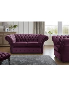Chesterfield Beaumont 2 Seater Sofa & Club Chair Malta Boysenberry Purple 01
