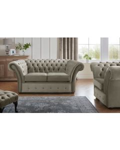 Chesterfield Beaumont 2 Seater Sofa & Club Chair Malta Putty 09