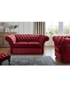Chesterfield Beaumont 2 Seater Sofa & Club Chair Malta Red 14