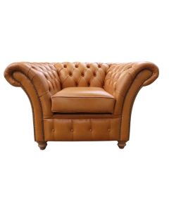 Chesterfield Club Chair Old English Buckskin Leather In Balmoral Style