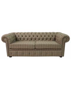 Chesterfield Genuine Arnold 3 Seater Sofa Balmoral Sage Green Wool In Classic Style