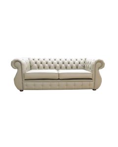 Chesterfield Handmade 3 Seater Sofa Shelly Ash Real Leather In Kimberley Style