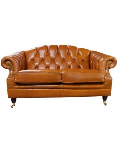 Chesterfield Handmade Victoria 2 Seater Sofa Settee Newcastle Spice Real Leather