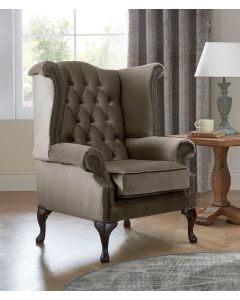 Chesterfield Queen Anne Beatrice Armchairs Malta Taupe 08