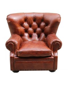 Dorchester Handmade Chesterfield Armchair Buttoned Vintage Brown Real Leather 