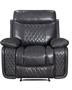 Hampton Original Reclining Leather Armchair Charcoal Grey Real Leather In Stock