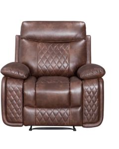 Hampton Original Reclining Leather Armchair Tan Real Leather In Stock