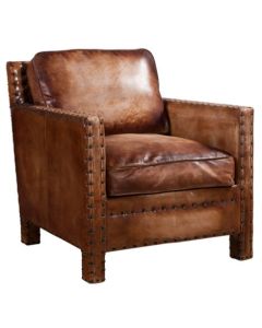 Horley Vintage Armchair Distressed Luxury Leather 
