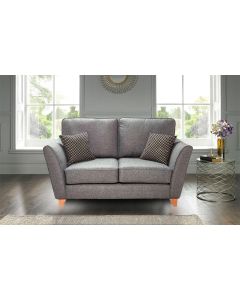 Mary Handmade 2 Seater Sofa Settee In Tweed Grey Fabric 