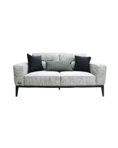 Modern Ritmos Genuine 3 Seater Sofa Settee Black White Real Fabric 