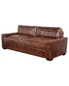 Montana Vintage 3 Seater Settee Sofa Distressed Real Leather 