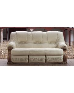 Oropesa Custom Made 3 Seater Sofa Settee Italian Camel Real Leather  