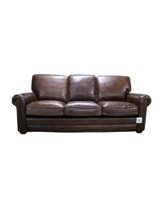 Sloane Handmade 3 Seater Sofa Settee Vintage Retro Distressed Brown Real Leather 