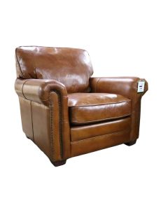 Sloane Handmade Vintage Armchair Retro Distressed Tan Real Leather 