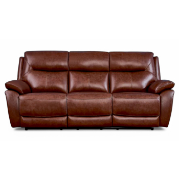 Manhattan Handmade 3 Seater Reclining Sofa Italian Tan Leather