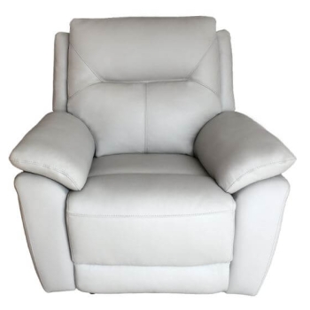 Manhattan Handmade Reclining Armchair Italian Putty Real Leather In Stock