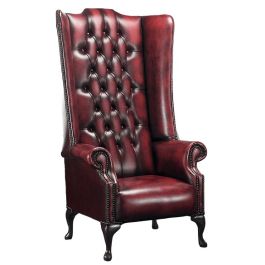 Chesterfield 5ft 1780 s High Back Wing Chair Antique Oxblood