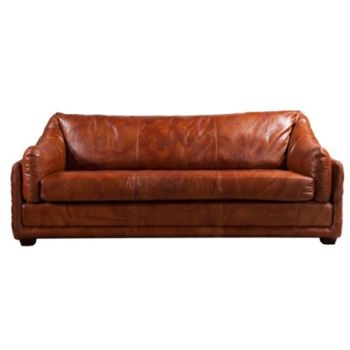 Ashford Vintage Retro Distressed 2 Seater Leather Sofa
