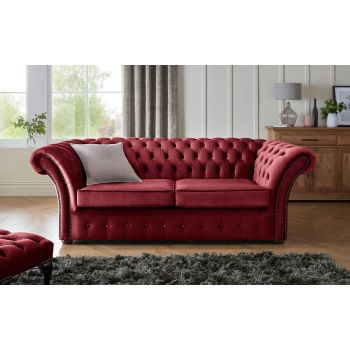 Chesterfield Beaumont 3 Seater Sofa Malta Red 14