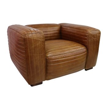 Guilford Vintage Armchair Distressed Chesterfield Leather