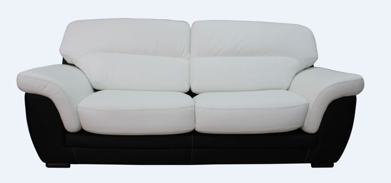 Product photograph of Daniel Handmade 3 Seater Sofa Contemporary Italian Black White Real Leather from Chesterfield Sofas