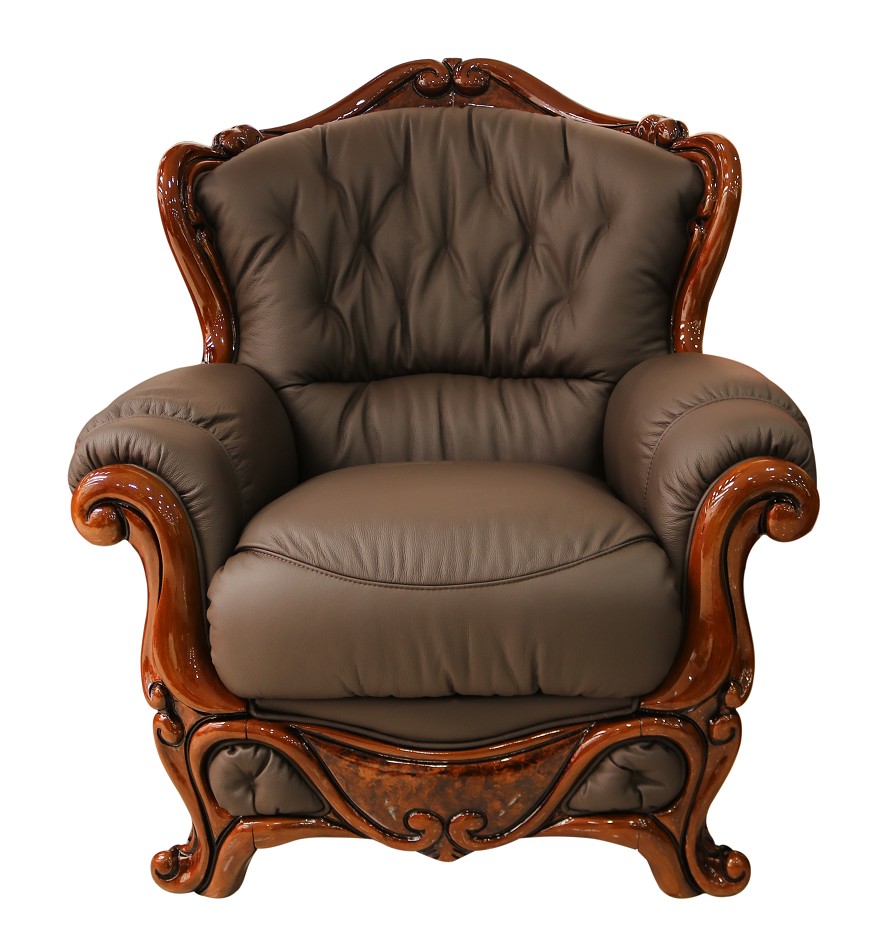 Product photograph of Dante Handmade Sofa Armchair Genuine Italian Chocolate Brown Real Leather from Chesterfield Sofas.